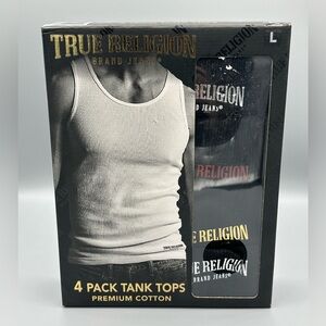 TRUE RELIGION TANK TOPS-BLACK